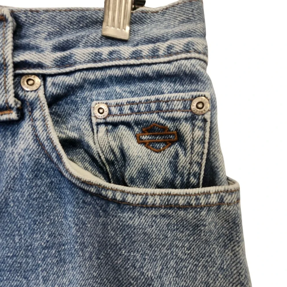 Harley-Davidson Levi's 505 Straight Jeans 31x26 Vintage 90s‎ Mens Womens Crop